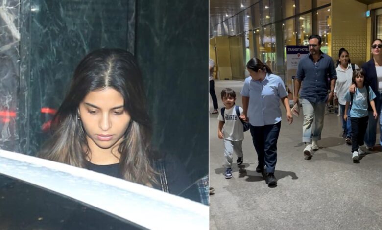 Stars Spotted Today: परिवार संग एयरपोर्ट पर स्पॉट हुईं करीना कपूर, सुहाना-सारा की सादगी ने जीता दिल - Times Now Navbharat