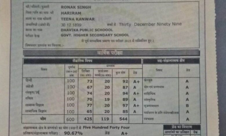 छत्तीसगढ़ के रौनक ने आठवीं पास करने में लगाए 126 साल! मार्कशीट देख चकरा जाएंगे आप