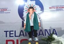 कंधे पर सफेद शर्ट, काली पैंट और हरी शॉल ... हैदराबाद में गणेश आइडल की रेवांथ रेड्डी लुक